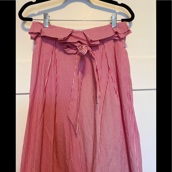 New ZARA Pink and White Striped Palazzo Trousers - Picture 6 of 8